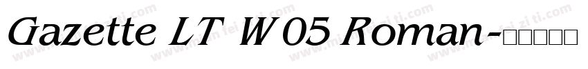 Gazette LT W05 Roman字体转换